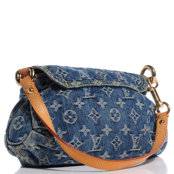 LOUIS VUITTON  Monogram Denim Mini Pleaty Blue - Picture 3 of 7